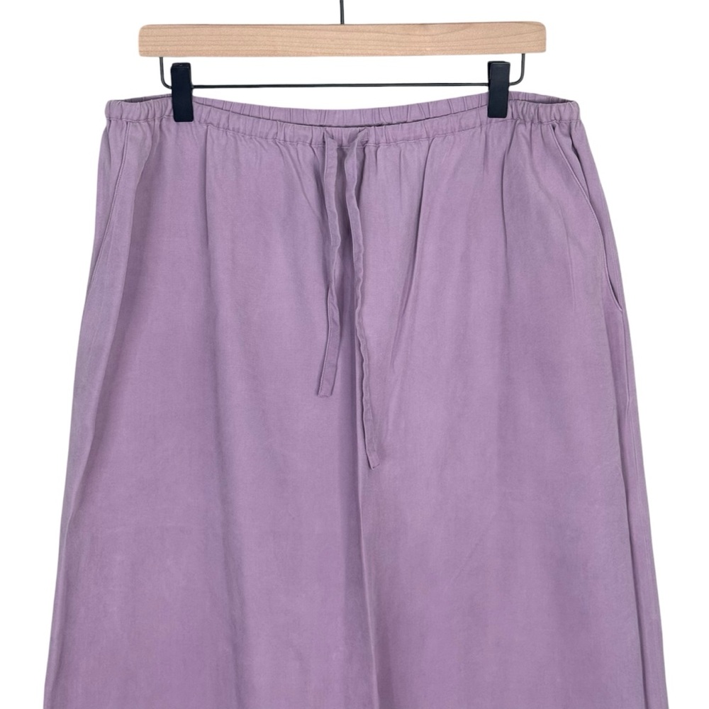 Country Shop Vintage Maxi Skirt Womens 16 Silk Drawstring Pull On Long Modest - Picture 2 of 7